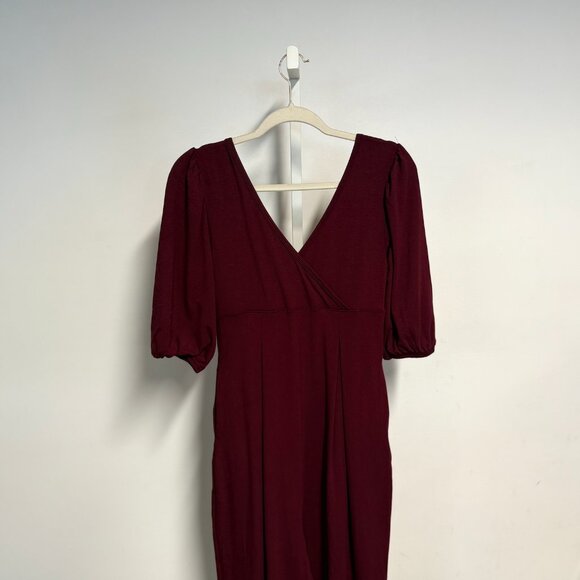 Smash and Tess Burgundy Patricia Cropped Romper - Picture 4 of 5
